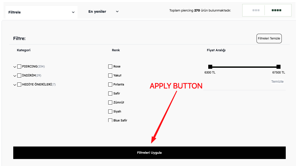 Real world example of apply button